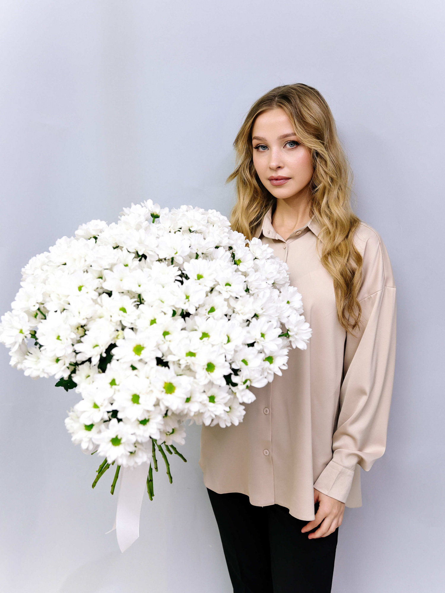 Хризантема кустовая белая 25 штук